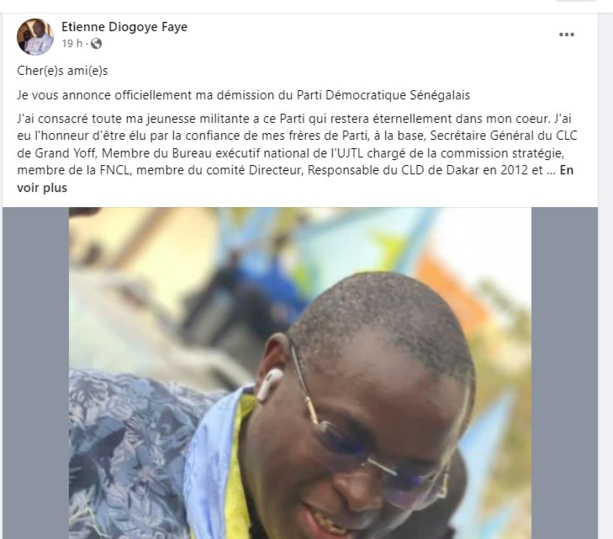 Étienne Diogoye Faye : «Le PDS se meurt à petit feu» Étienne Diogoye Faye : «Le PDS se meurt à petit feu»