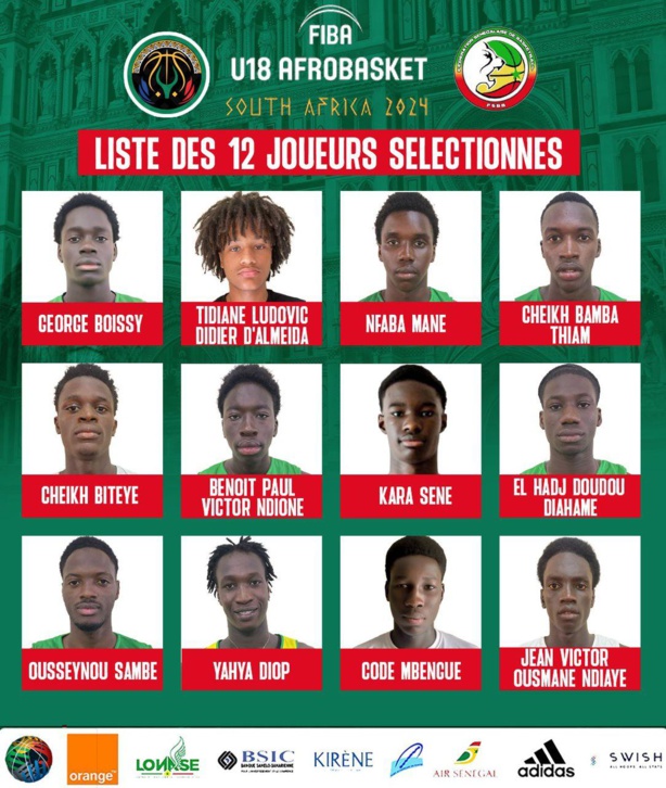 Afrobasket U18 : La FSBB dévoile les 12 Lions sélectionnés pour l’Afrique du Sud Afrobasket U18 : La FSBB dévoile les 12 Lions sélectionnés pour l’Afrique du Sud