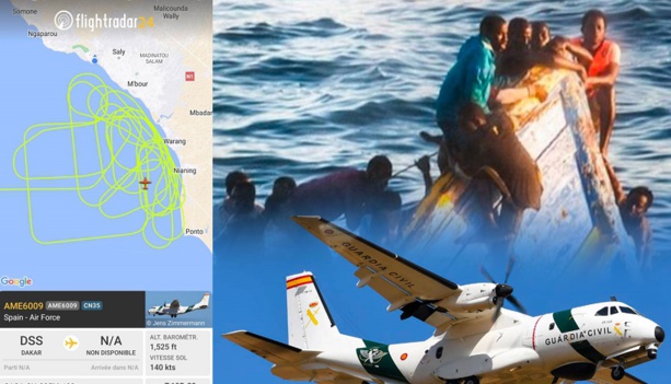 Chavirement d'une pirogue à Mbour : un avion espagnol survole la Petite-Côte à la recherche de survivants Chavirement d'une pirogue à Mbour : un avion espagnol survole la Petite-Côte à la recherche de survivants