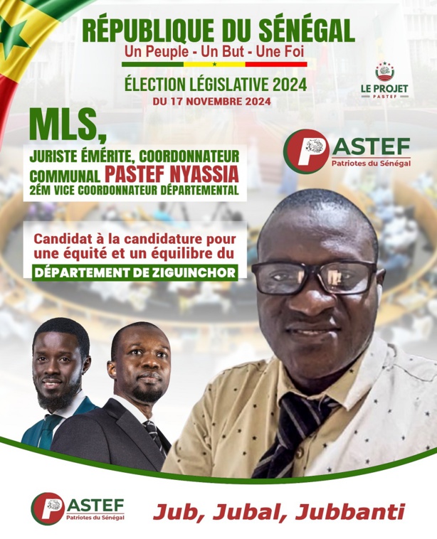 Législatives : Mamadou Lamine Sagna de PASTEF, candidat à la candidature, dévoile sa vision pour défendre les intérêts des Ziguinchorois Législatives : Mamadou Lamine Sagna de PASTEF, candidat à la candidature, dévoile sa vision pour défendre les intérêts des Ziguinchorois