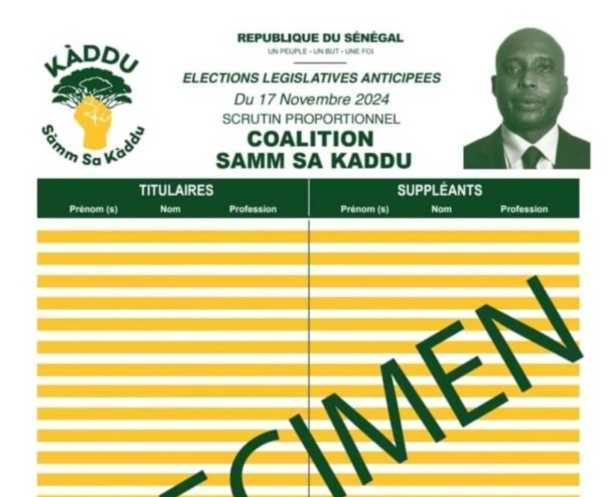 Législatives 2024 : Barthélémy Dias confirmé tête de liste de la coalition "Sam Sa Kaddù" Législatives 2024 : Barthélémy Dias confirmé tête de liste de la coalition "Sam Sa Kaddù"
