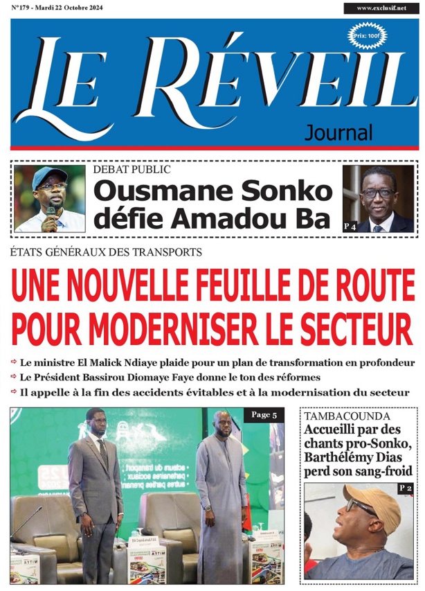 La UNE du quotidien le REVEIL de ce mardi 22 Octobre 2024 La UNE du quotidien le REVEIL de ce mardi 22 Octobre 2024