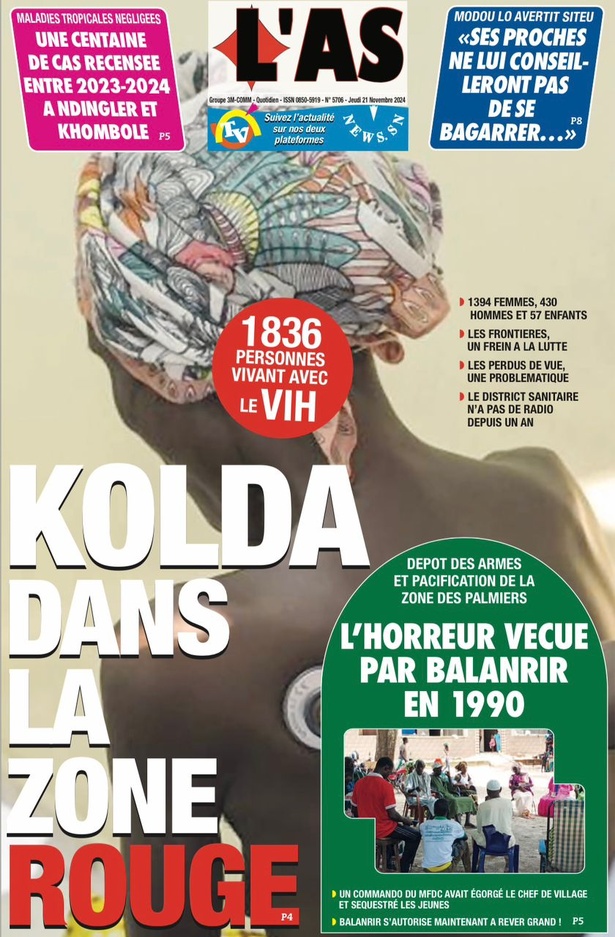 La Une du journal le Réveil du Jeudi 21 Novembre 2024 La Une du journal le Réveil du Jeudi 21 Novembre 2024