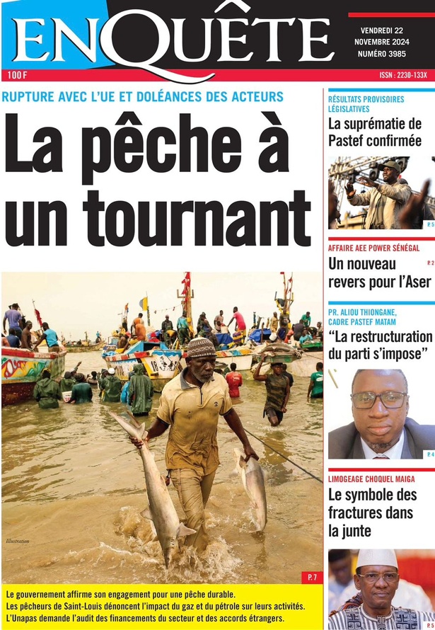 La Une du journal le Réveil du vendredi 22 Novembre 2024 La Une du journal le Réveil du vendredi 22 Novembre 2024