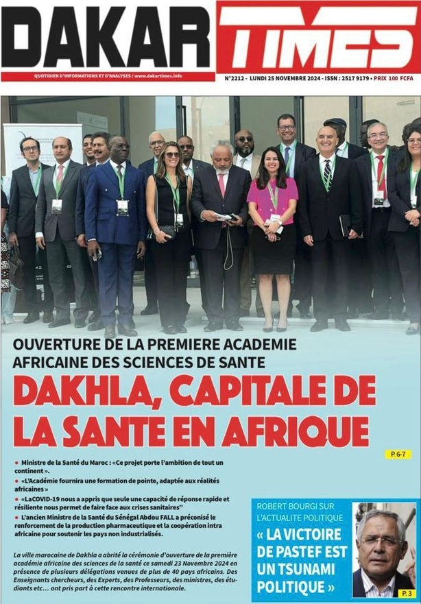 La Une du journal le Réveil du Lundi 25 Novembre 2024 La Une du journal le Réveil du Lundi 25 Novembre 2024