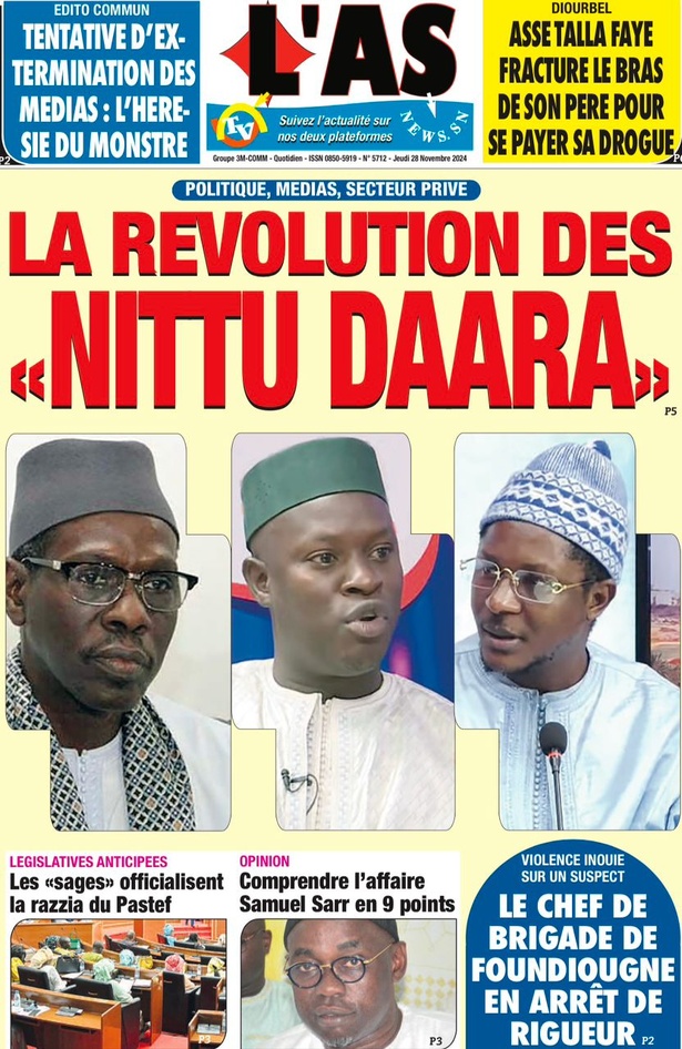 La Une du Journal Le Réveil de ce Jeudi 28 novembre 2024 La Une du Journal Le Réveil de ce Jeudi 28 novembre 2024