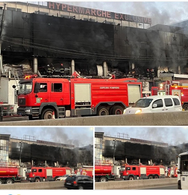 Yoff :  l’hypermarché Exclusive réduit en cendres Yoff :  l’hypermarché Exclusive réduit en cendres