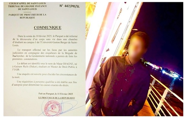 Drame à l’UGB : Le procureur ouvre une enquête sur la mort d’un étudiant Drame à l’UGB : Le procureur ouvre une enquête sur la mort d’un étudiant