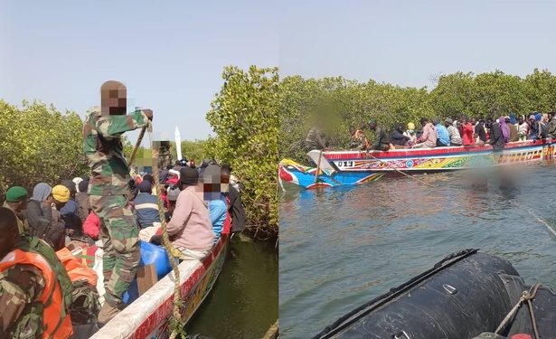 Delta du Saloum : La Marine nationale intercepte une pirogue avec 92 migrants Delta du Saloum : La Marine nationale intercepte une pirogue avec 92 migrants