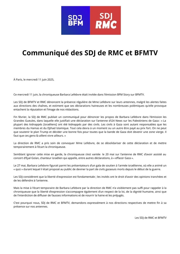 “Effacer Gaza”: les journalistes de RMC et BFMTV réclament l’éviction de Barbara Lefebvre