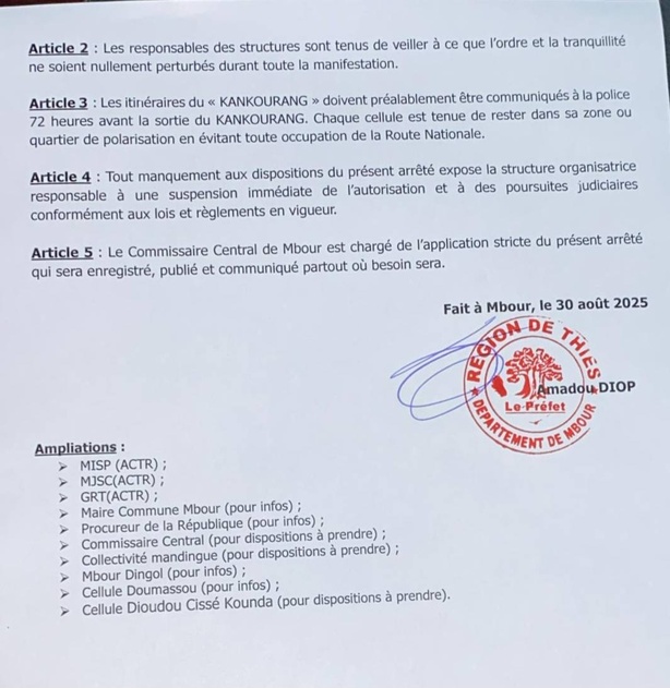 Kankourang : Le préfet dresse la liste des structures habilitées pour les cérémonies traditionnelles à Mbour Kankourang : Le préfet dresse la liste des structures habilitées pour les cérémonies traditionnelles à Mbour