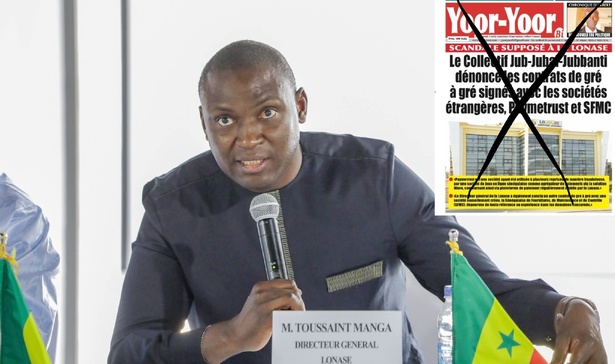 LONASE : Dr Toussaint Manga dément tout marché de gré à gré et apporte des précisions LONASE : Dr Toussaint Manga dément tout marché de gré à gré et apporte des précisions