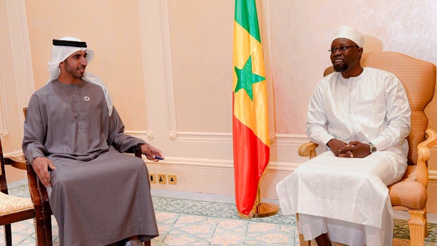 Renforcement des liens Sénégal-Émirats : Sonko en entretien avec Sheikh Shakhboot bin Nahyan
