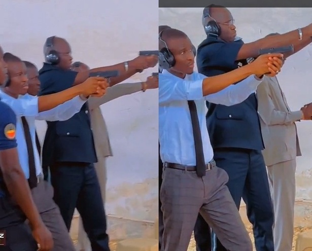 Sécurité publique : Me Bamba Cissé assiste à une démonstration de tir des élèves policiers Sécurité publique : Me Bamba Cissé assiste à une démonstration de tir des élèves policiers