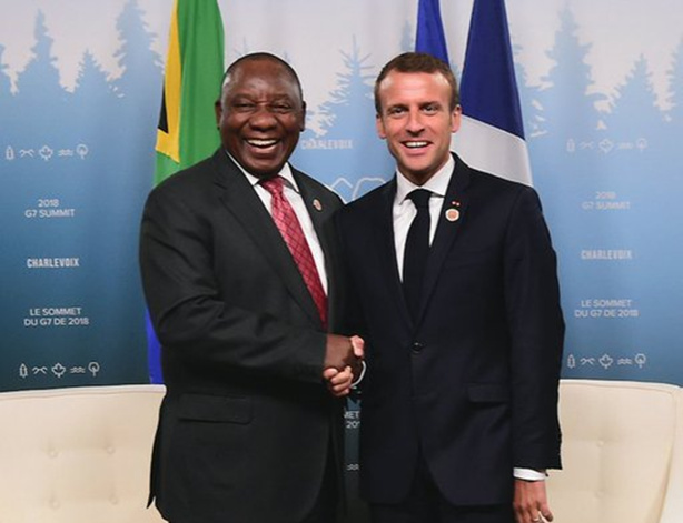 Relations France–Afrique du Sud : Pretoria ouvre les bras à Emmanuel Macron Relations France–Afrique du Sud : Pretoria ouvre les bras à Emmanuel Macron