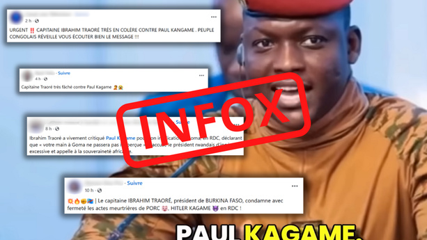 RDC : attention, cette prétendue charge d’Ibrahim Traoré contre Paul Kagame est un deepfake RDC : attention, cette prétendue charge d’Ibrahim Traoré contre Paul Kagame est un deepfake