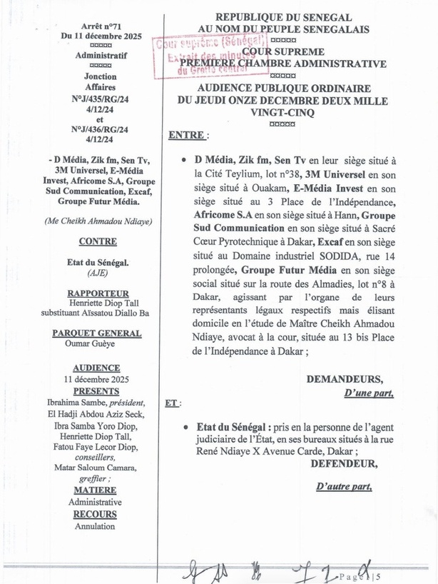 Excès de pouvoir : la Cour suprême invalide la plateforme numérique des entreprises de presse (DOCUMENTS) Excès de pouvoir : la Cour suprême invalide la plateforme numérique des entreprises de presse (DOCUMENTS)