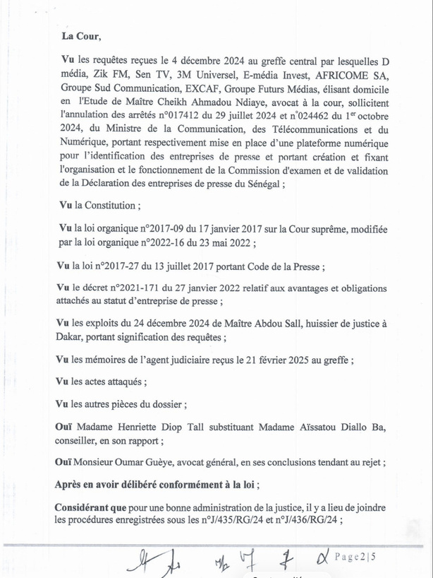 Excès de pouvoir : la Cour suprême invalide la plateforme numérique des entreprises de presse (DOCUMENTS) Excès de pouvoir : la Cour suprême invalide la plateforme numérique des entreprises de presse (DOCUMENTS)