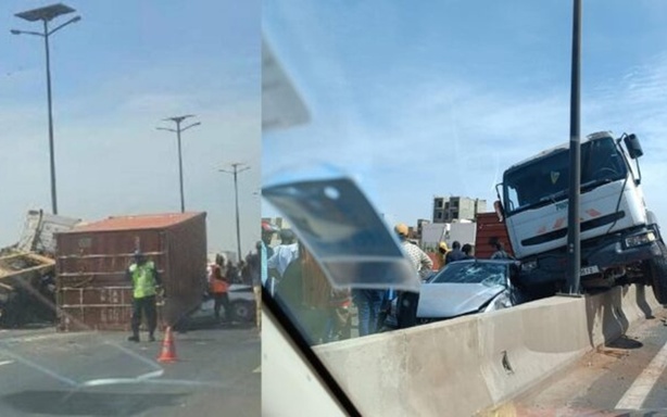 Autoroute AIBD–Dakar : cinq morts dans un accident impliquant un conteneur Autoroute AIBD–Dakar : cinq morts dans un accident impliquant un conteneur