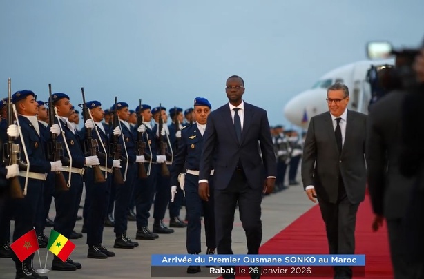 Le Premier ministre Ousmane Sonko est arrivé à Rabat Le Premier ministre Ousmane Sonko est arrivé à Rabat
