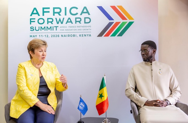 Nairobi : Bassirou Diomaye Faye échange avec la patronne du FMI sur la dette publique Nairobi : Bassirou Diomaye Faye échange avec la patronne du FMI sur la dette publique