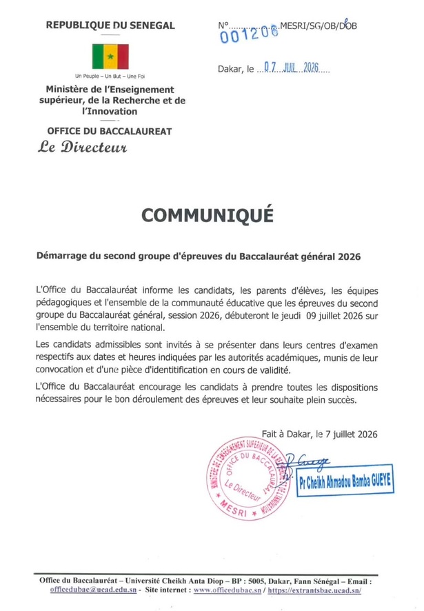 Baccalauréat 2026 : les épreuves du second groupe débutent jeudi Baccalauréat 2026 : les épreuves du second groupe débutent jeudi