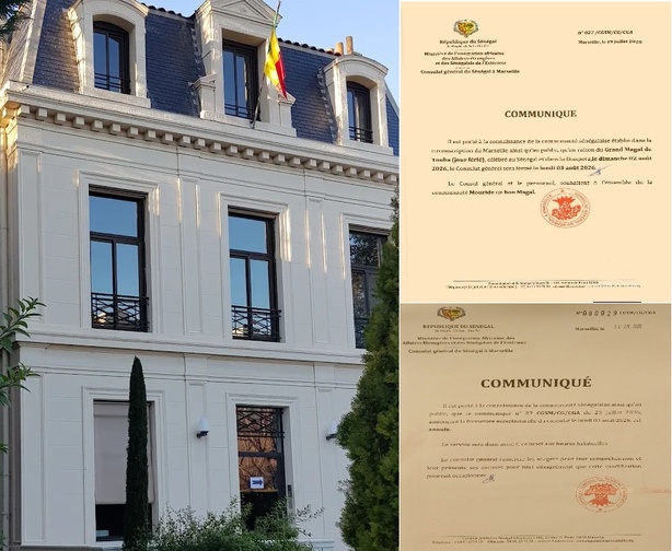 Grand Magal : revirement à Marseille, le Consulat du Sénégal annule finalement sa fermeture du lundi 3 août Grand Magal : revirement à Marseille, le Consulat du Sénégal annule finalement sa fermeture du lundi 3 août