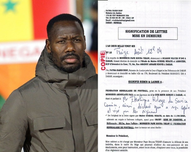 Pape Bouna Thiaw réclame 423,8 millions de FCFA à la Fédération sénégalaise de football