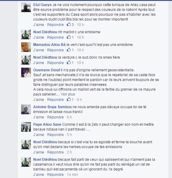 La bourde de Bécaye Mbaye de la 2STV, sur les supporters de "Aller Casa", vivement dénoncée sur les réseaux sociaux