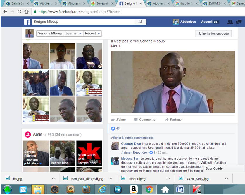 / Cybercriminalité: Quand un faux Serigne Mboup fait des ravages sur Facebook
