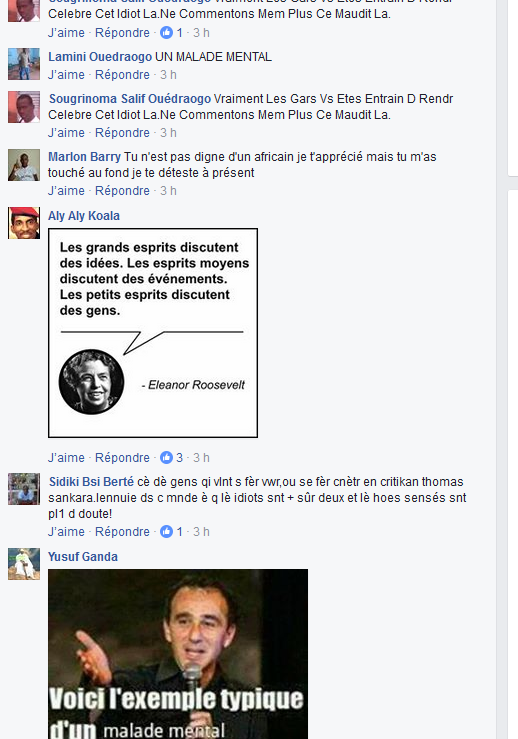 Attaque contre Sankara: Les burkinabés massacrent Ndoye Bane sur le facebook