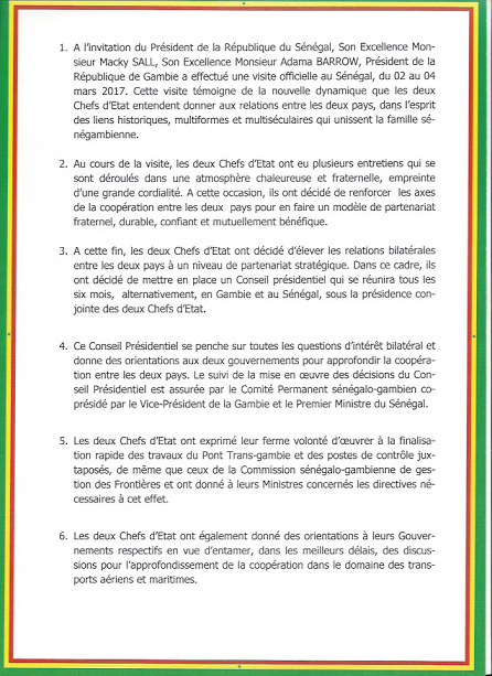 Accords: Adama Barrow a « vendu » la Gambie à Macky Sall 