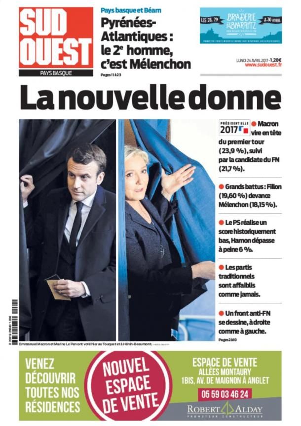 Premier tour de la présidentielle : les "unes" de presse