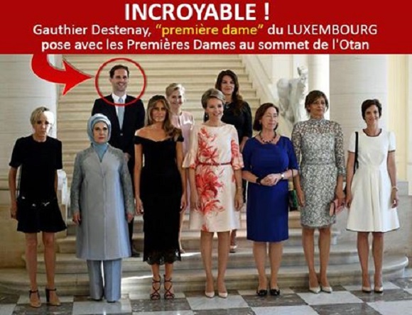 Le premier ministre du Luxembourg est un homosexuel,il pose avec les premières dames de l'OTAN