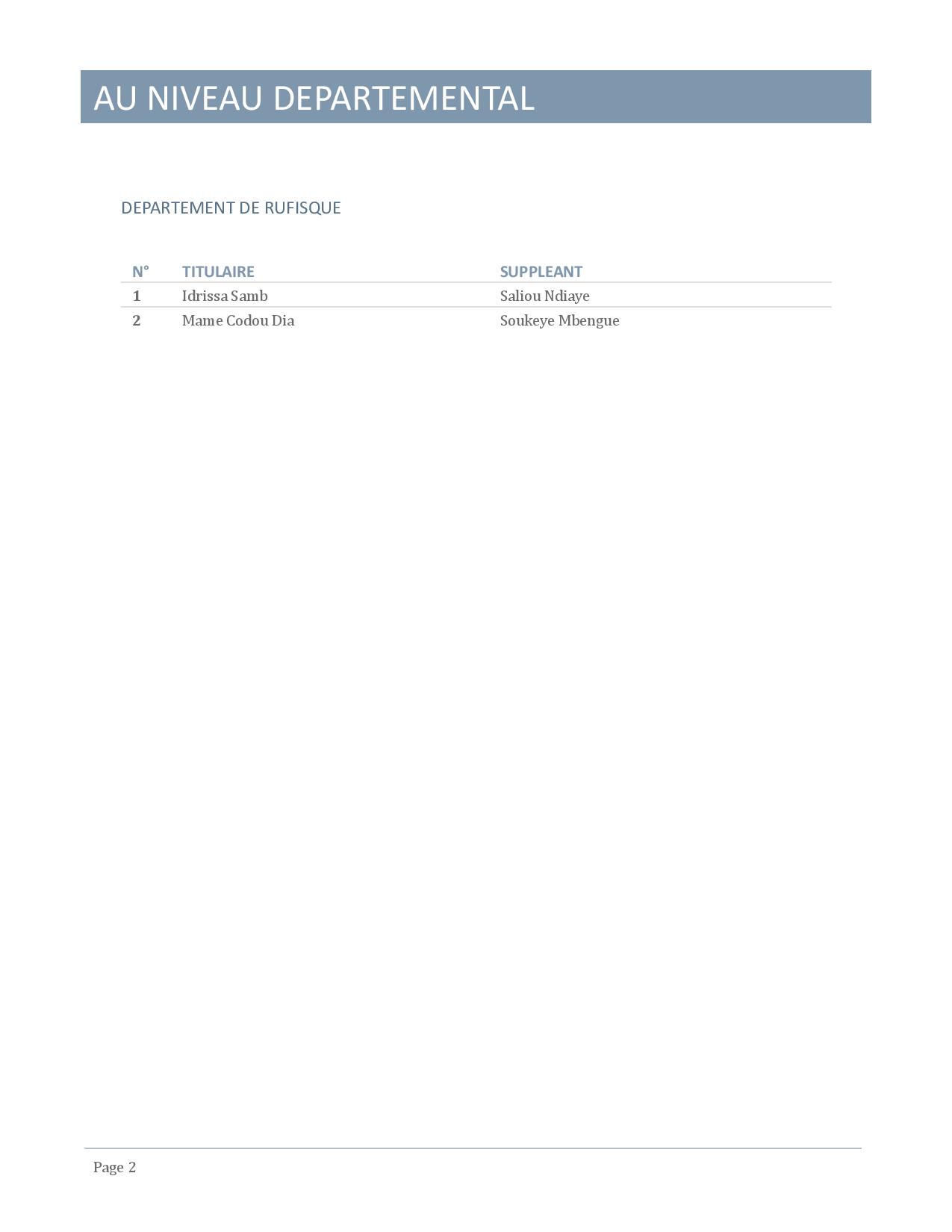 Législatives 2017: voici la liste complète de la coalition du président Abdoul Mbaye