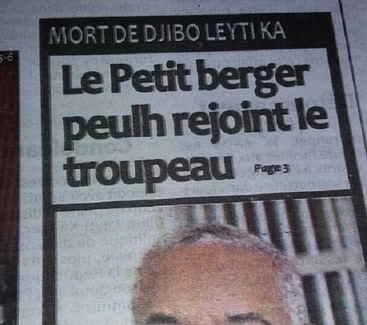Dérapage d'un journal sur le décès de Djibo Ka 