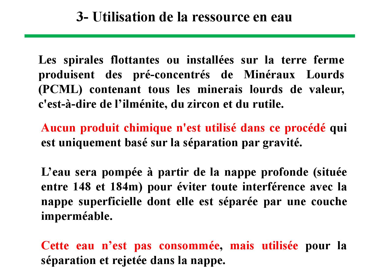 "L’exploitation du zircon à Niafrang, n’aura aucun impact sur les rizières de la localité" (Documents)