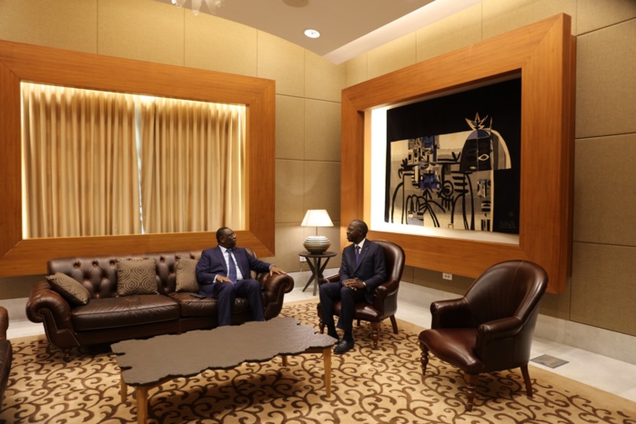 Le Président de la République Macky Sall dans le pavillon présidentiel de l'AIBD