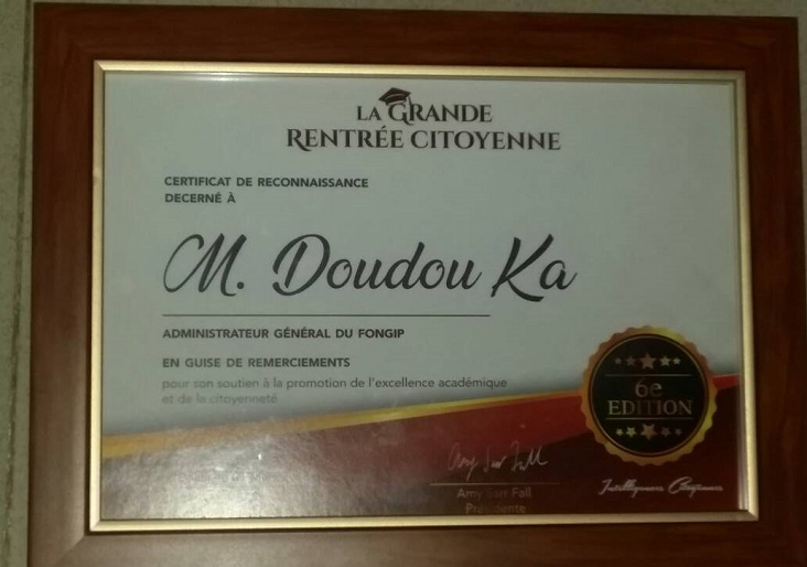 Le Patron du FONGIP, décoré !