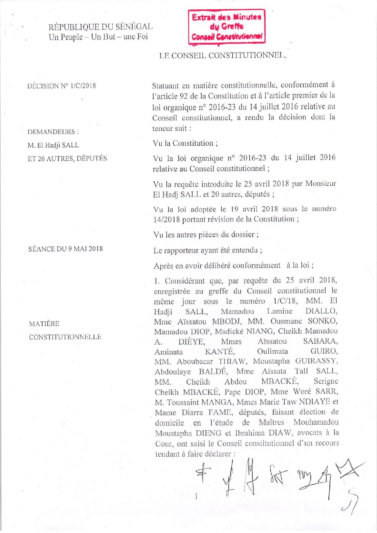 Loi sur le parrainage : le Conseil Constitutionnel se déclare incompétent