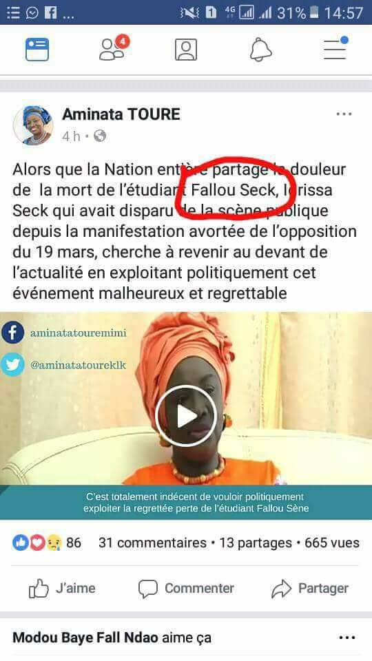 L'ancien premier ministre ne connait pas l'étudiant tué par balle