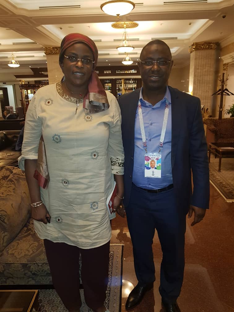 Mamadou Lamine Keita et le couple présidentiel en Russie 