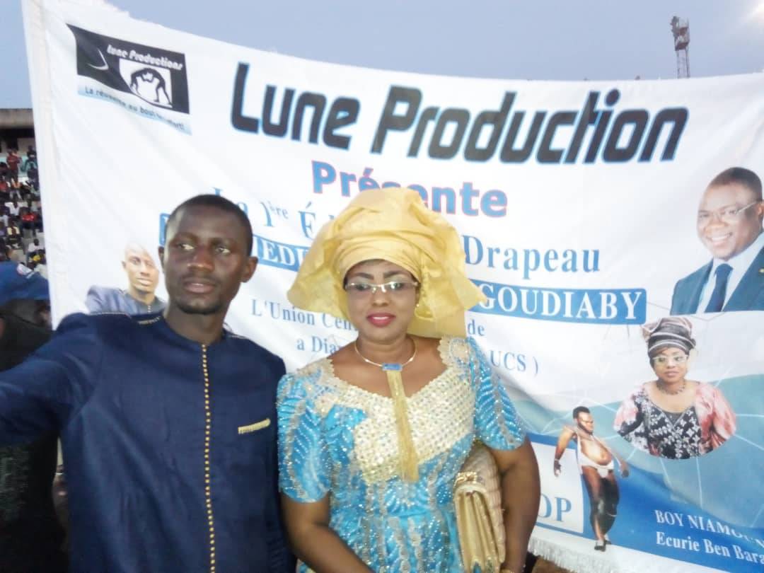 Léna Diedhiou marraine du combat de lutte Toubacouta et Boy Niamone 