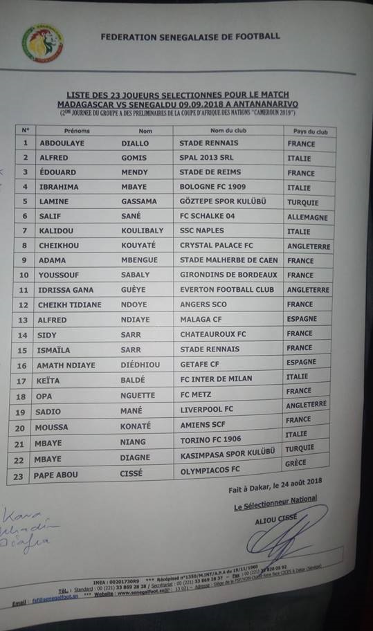 Match Sénégal- Madagascar, Khadim Ndiaye zappé