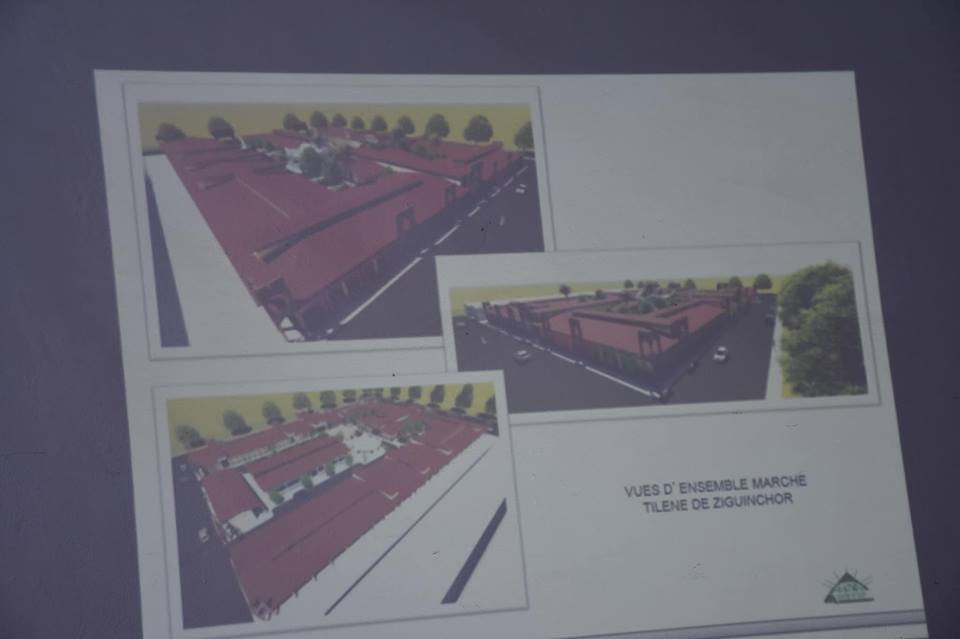 La mairie de Ziguinchor,présente la maquette du nouveau marché de Tilène