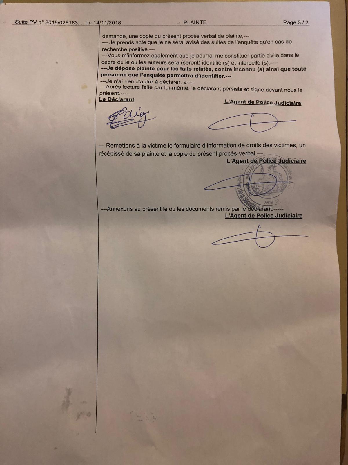 Paris: Plusieurs plaintes contre les nervis de l'APR (DOCUMENTS)