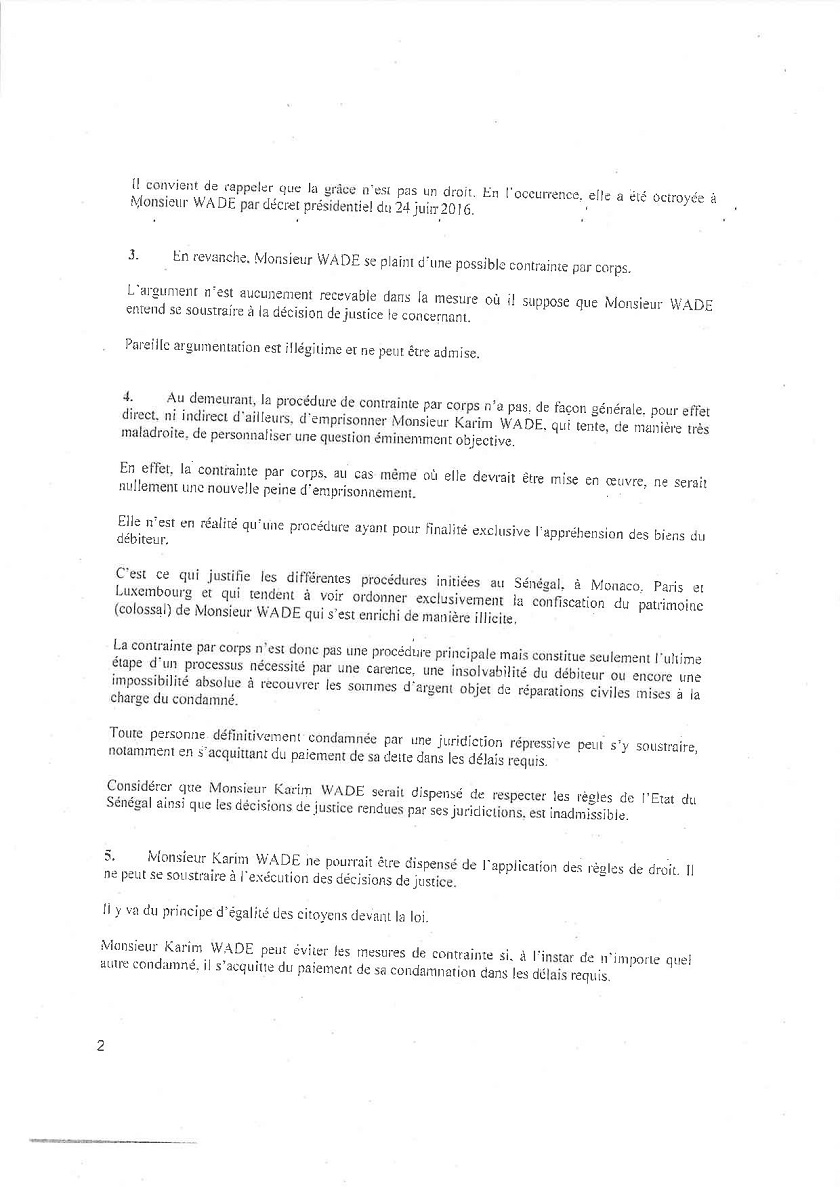 Exclusif: L’État s’est engagé à ne pas arrêter Karim Wade (DOCUMENTS) 