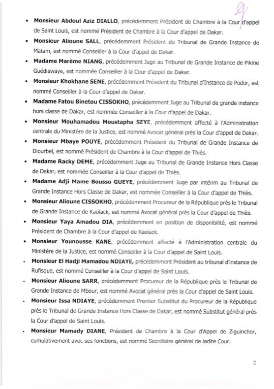 Les nominations du Conseil supérieur de la magistrature