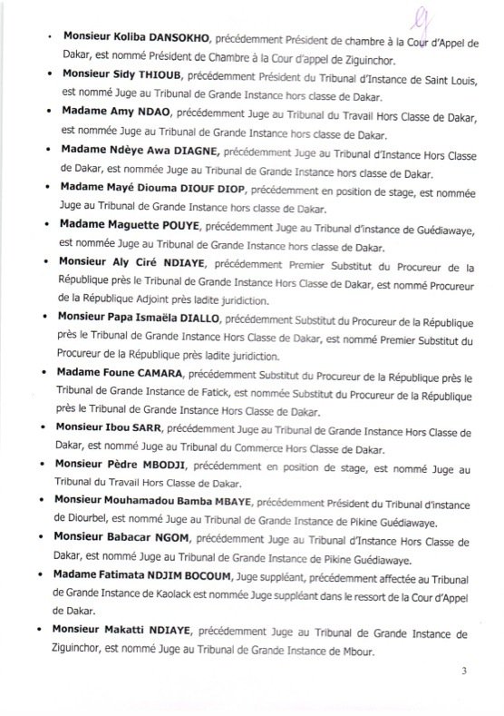 Les nominations du Conseil supérieur de la magistrature