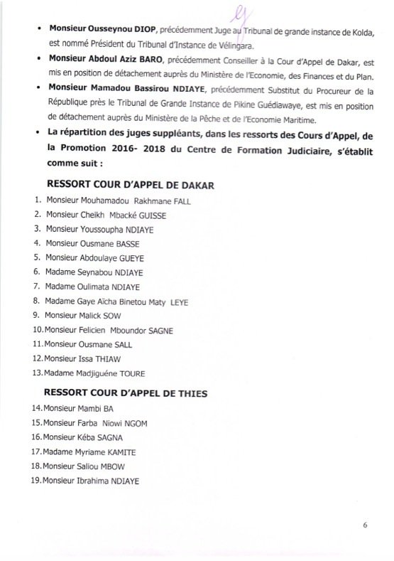 Les nominations du Conseil supérieur de la magistrature